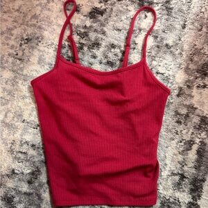 American Eagle Outfitters Burgundy Ribbed Camisole